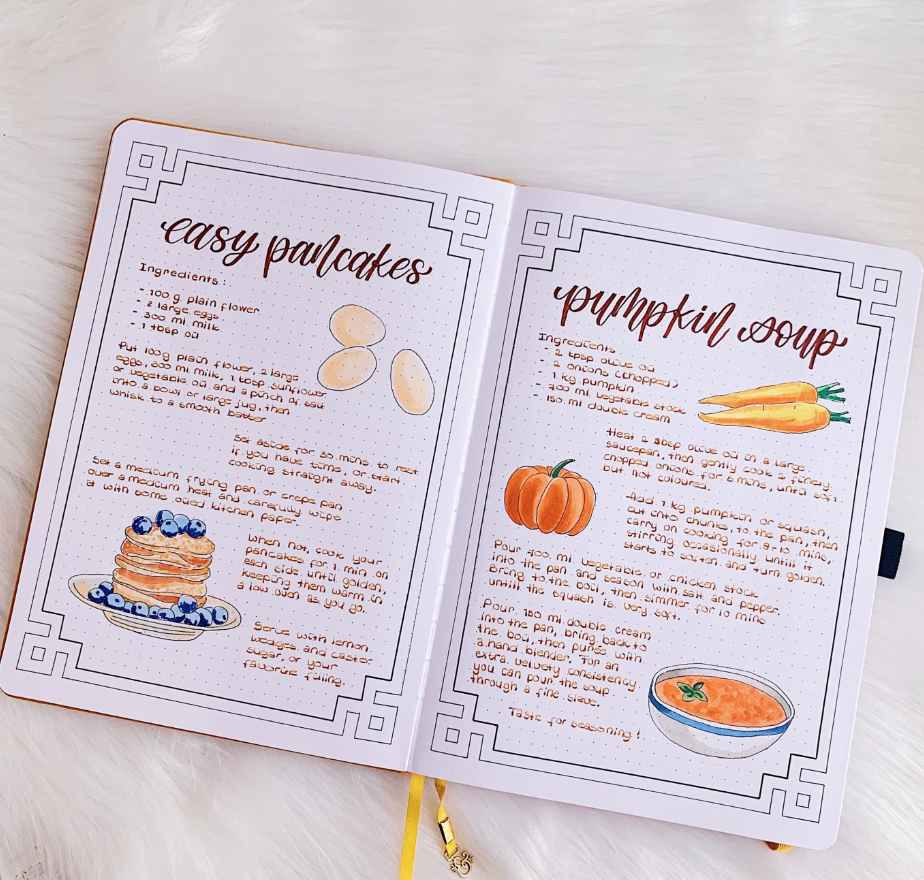 How to create a recipe journal