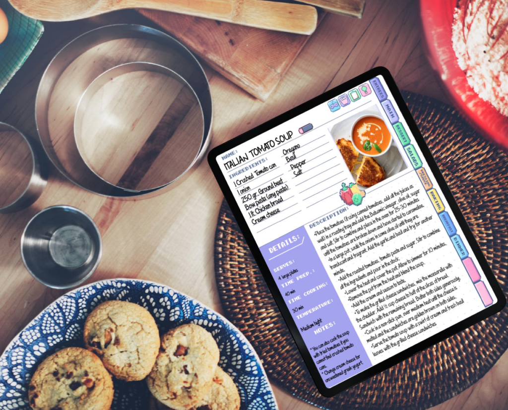 How to make a digital recipe book