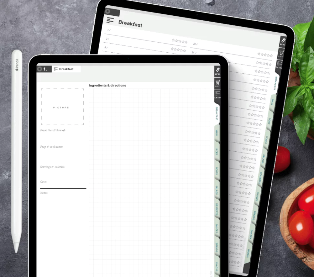 How to make a digital recipe book