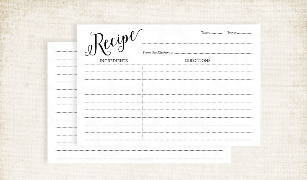 Best size for recipe cards